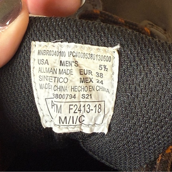 Brahma Mens 5.5 Womens 7 Steel Toe Work Boots Brown Oil & Slip Resistant Lace Up - Picture 8 of 8